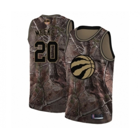 Youth Toronto Raptors 20 Jodie Meeks Swingman Camo Realtree Collection 2019 Basketball Finals Bound Jersey