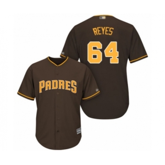 Youth San Diego Padres 64 Gerardo Reyes Authentic Brown Alternate Cool Base Baseball Player Jersey