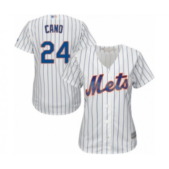 Women's New York Mets 24 Robinson Cano Authentic White Home Cool Base Baseball Jersey