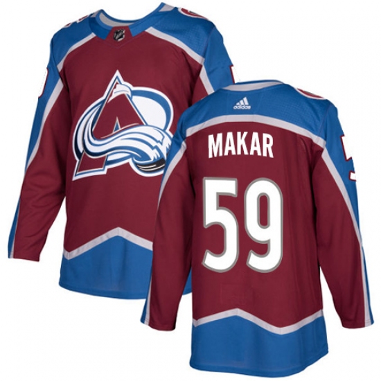 Youth Adidas Colorado Avalanche 59 Cale Makar Authentic Burgundy Red Home NHL Jersey