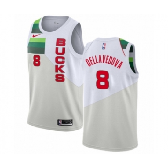 Youth Nike Milwaukee Bucks 8 Matthew Dellavedova White Swingman Jersey - Earned Edition