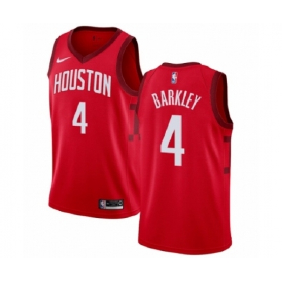 Women's Nike Houston Rockets 4 Charles Barkley Red Swingman Jersey - Earned Edition