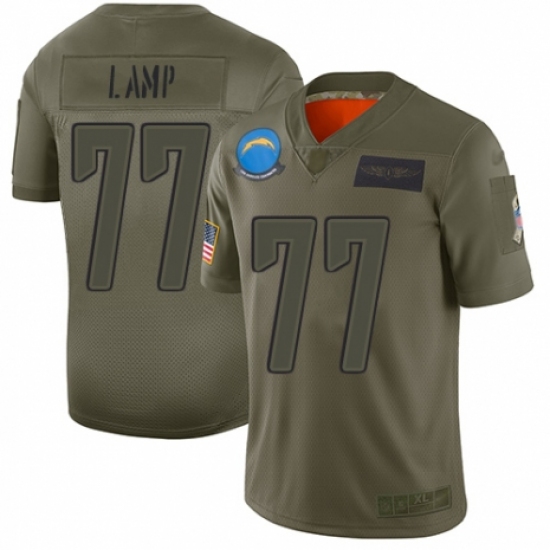 Women's Los Angeles Chargers 77 Forrest Lamp Limited Camo 2019 Salute to Service Football Jersey