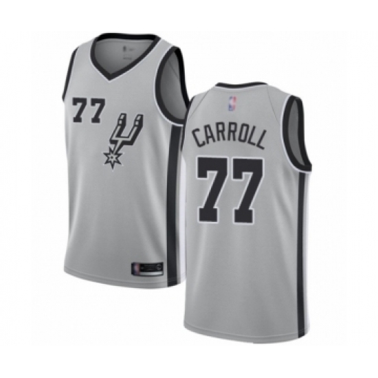 Youth San Antonio Spurs 77 DeMarre Carroll Swingman Silver Basketball Jersey Statement Edition