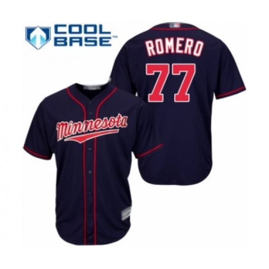 Youth Minnesota Twins 77 Fernando Romero Authentic Navy Blue Alternate Road Cool Base Baseball Player Jersey