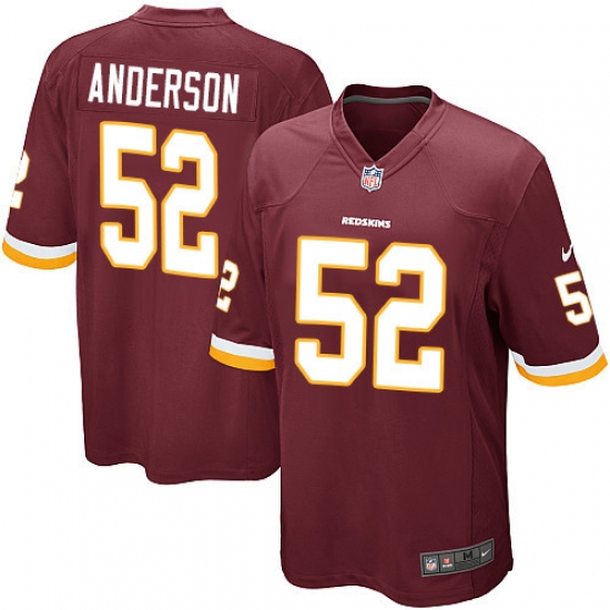 Men's Nike Washington Redskins 52 Ryan Anderson Game Burgundy Red Team Color NFL Jersey