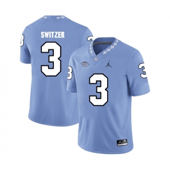 North Carolina Tar Heels 3 Ryan Switzer Blue College Football Jersey