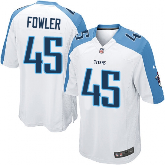 Men's Nike Tennessee Titans 45 Jalston Fowler Game White NFL Jersey