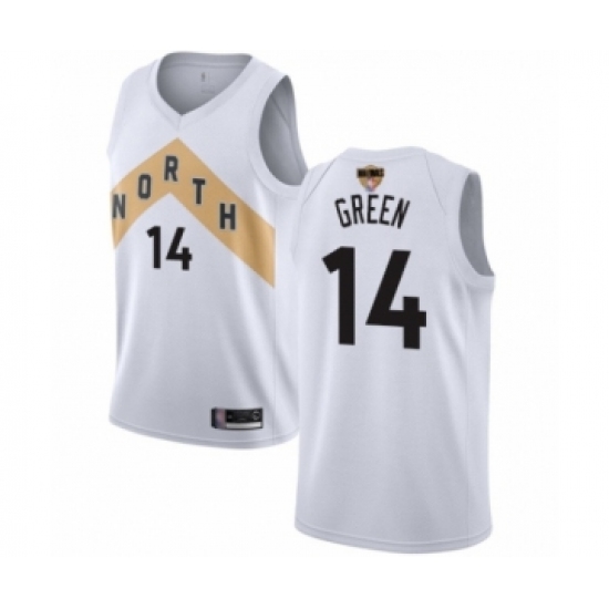 Youth Toronto Raptors 14 Danny Green Swingman White 2019 Basketball Finals Bound Jersey - City Edition