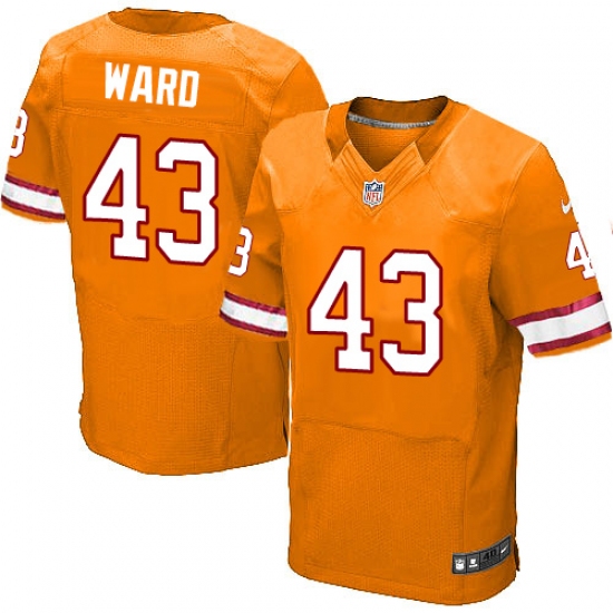 Men's Nike Tampa Bay Buccaneers 43 T.J. Ward Elite Orange Glaze Alternate NFL Jersey