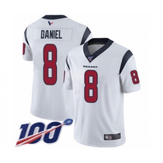 Men's Houston Texans 8 Trevor Daniel White Vapor Untouchable Limited Player 100th Season Football Jersey