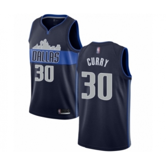 Women's Dallas Mavericks 30 Seth Curry Authentic Navy Blue Basketball Jersey Statement Edition