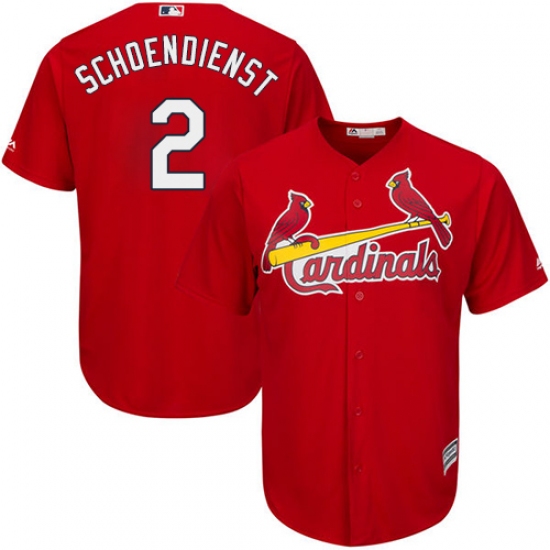 Men's Majestic St. Louis Cardinals 2 Red Schoendienst Replica Red Alternate Cool Base MLB Jersey