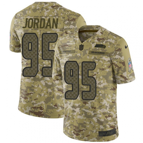 Youth Nike Seattle Seahawks 95 Dion Jordan Limited Camo 2018 Salute to Service NFL Jersey