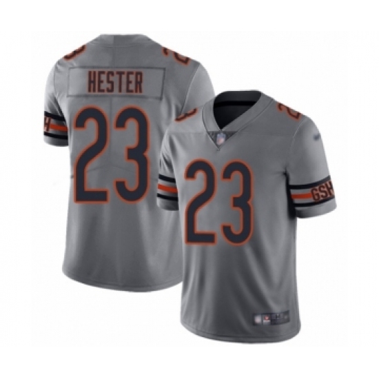 Men's Chicago Bears 23 Devin Hester Limited Silver Inverted Legend Football Jersey