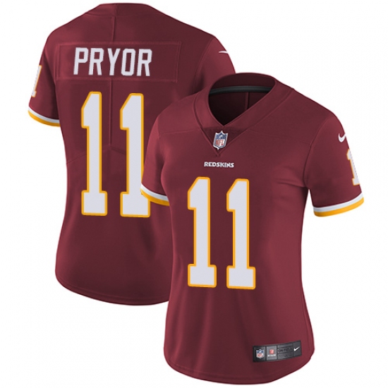 Women's Nike Washington Redskins 11 Terrelle Pryor Burgundy Red Team Color Vapor Untouchable Limited Player NFL Jersey