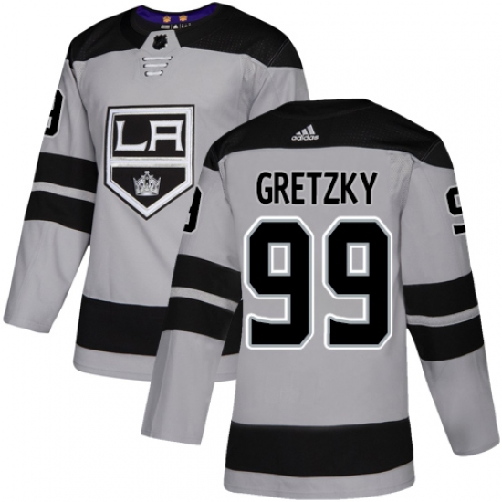 Youth Adidas Los Angeles Kings 99 Wayne Gretzky Authentic Gray Alternate NHL Jersey