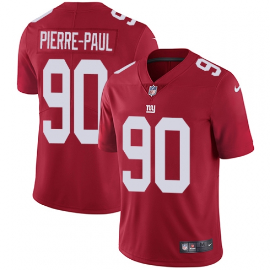 Men's Nike New York Giants 90 Jason Pierre-Paul Red Alternate Vapor Untouchable Limited Player NFL Jersey