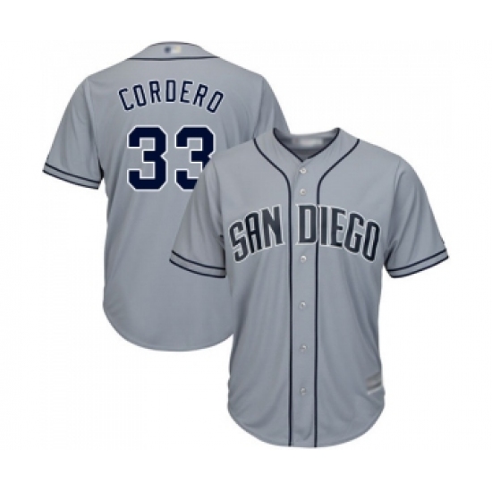 Men's San Diego Padres 33 Franchy Cordero Replica Navy Blue Alternate 1 Cool Base Baseball Jersey