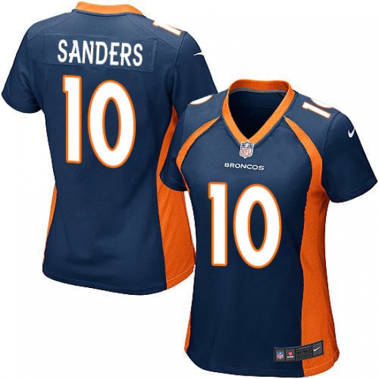 Women's Nike Denver Broncos 10 Emmanuel Sanders Game Navy Blue Alternate NFL Jersey