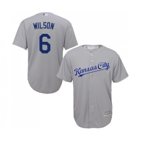 Men's Kansas City Royals 6 Willie Wilson Replica White Home Cool Base Baseball Jersey