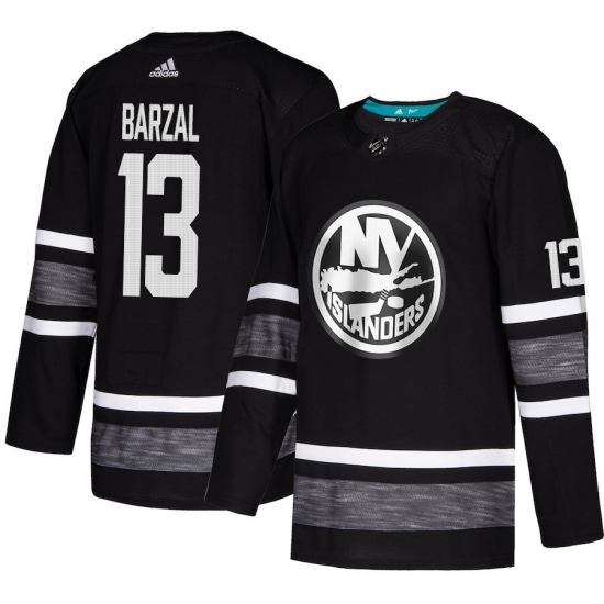 Men's Adidas New York Islanders 13 Mathew Barzal Black 2019 All-Star Game Parley Authentic Stitched NHL Jersey