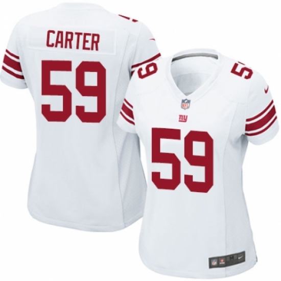 Women's Nike New York Giants 59 Lorenzo Carter Game White NFL Jersey