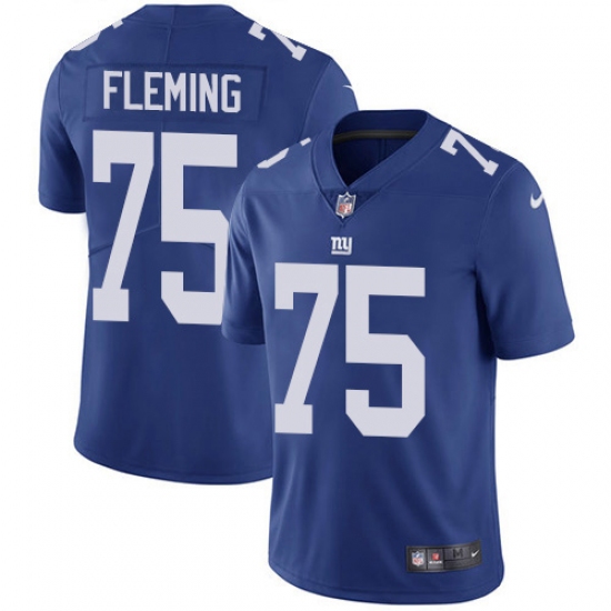 Nike New York Giants 75 Cameron Fleming Royal Blue Team Color Men's Stitched NFL Vapor Untouchable Limited Jersey