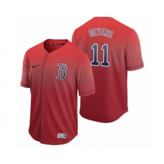 Men's Boston Red Sox 11 Rafael Devers Red Fade Nike Jersey