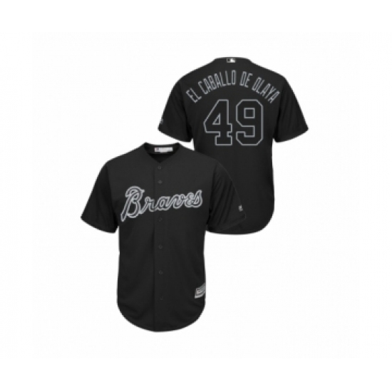 Youth Atlanta Braves 2019 Players Weekend Black 49 Julio Teheran Replica Jersey