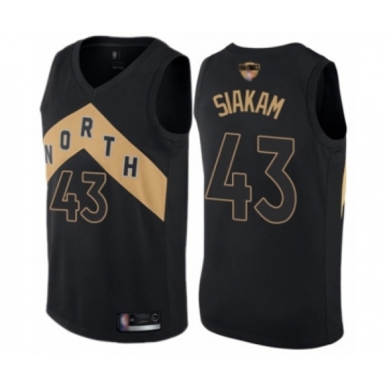 Women's Toronto Raptors 43 Pascal Siakam Swingman Black 2019 Basketball Finals Bound Jersey - City Edition