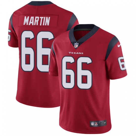 Youth Nike Houston Texans 66 Nick Martin Limited Red Alternate Vapor Untouchable NFL Jersey