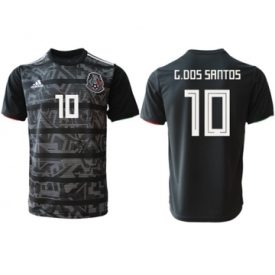 Mexico 10 G.Dos Santos Black Soccer Country Jersey