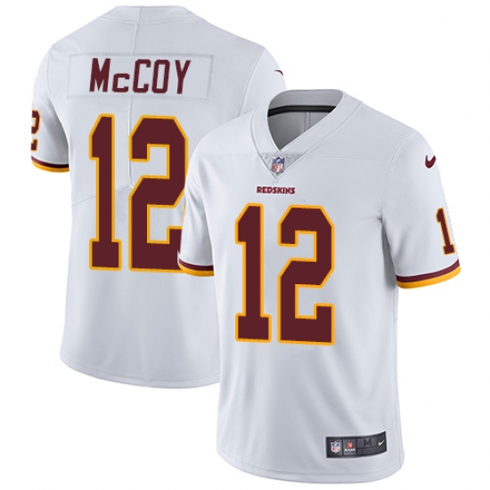 Men's Nike Washington Redskins 12 Colt McCoy White Vapor Untouchable Limited Player NFL Jersey