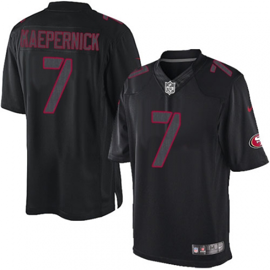 Youth Nike San Francisco 49ers 7 Colin Kaepernick Limited Black Impact NFL Jersey
