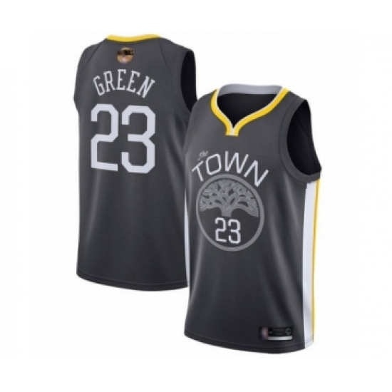 Men's Golden State Warriors 23 Draymond Green Swingman Black 2019 Basketball Finals Bound Basketball Jersey - Statement Edition