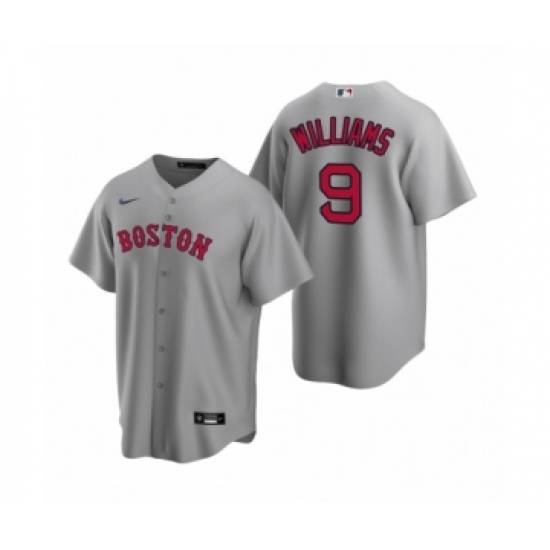 Men's Boston Red Sox 9 Ted Williams Nike Gray Replica Road Jersey