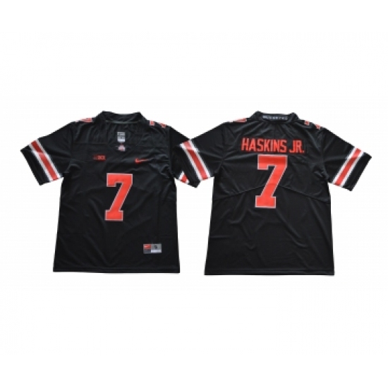 Ohio State Buckeyes 7 Dwayne Haskins Jr Black Shadow College Football Jersey