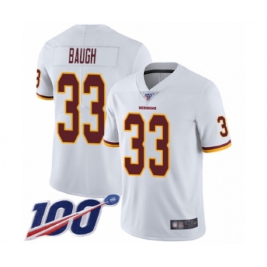 Men's Washington Redskins 33 Sammy Baugh White Vapor Untouchable Limited Player 100th Season Football Jersey