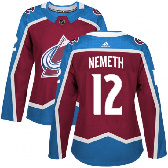 Women's Adidas Colorado Avalanche 12 Patrik Nemeth Premier Burgundy Red Home NHL Jersey