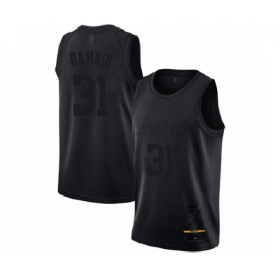 Men's Los Angeles Lakers 31 Kurt Rambis Swingman Black MVP Basketball Jersey