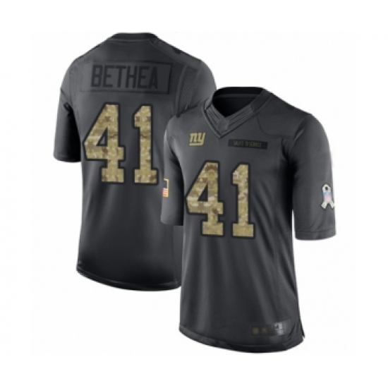 Men's New York Giants 41 Antoine Bethea Limited Black 2016 Salute to Service Football Jersey