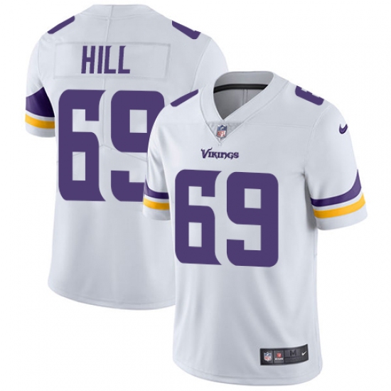 Men's Nike Minnesota Vikings 69 Rashod Hill White Vapor Untouchable Limited Player NFL Jersey