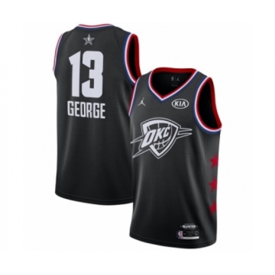 Women's Jordan Oklahoma City Thunder 13 Paul George Swingman Black 2019 All-Star Game Basketball Jersey