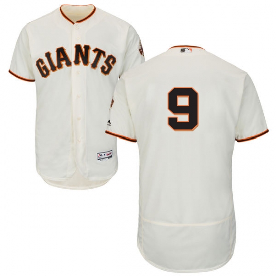 Men's Majestic San Francisco Giants 9 Brandon Belt Cream Home Flex Base Authentic Collection MLB Jersey