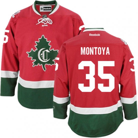 Men's Reebok Montreal Canadiens 35 Al Montoya Authentic Red New CD NHL Jersey