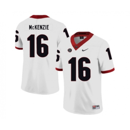 Georgia Bulldogs 16 Isaiah McKenzie White Nike College Football Jersey