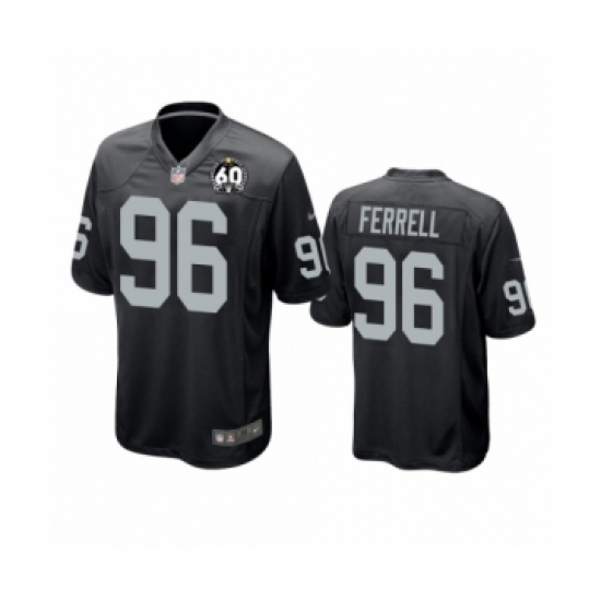 Youth Oakland Raiders 96 Clelin Ferrell Game Black 60th Anniversary Team Color Football Jersey