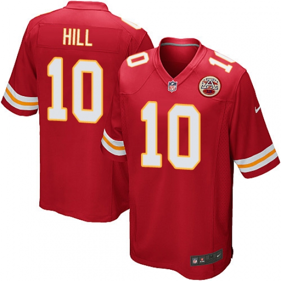 Men's Nike Kansas City Chiefs 10 Tyreek Hill Game Red Team Color NFL Jersey