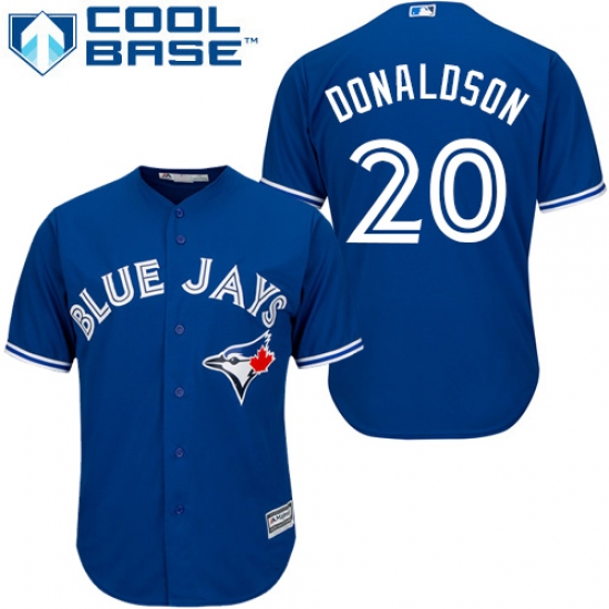 Men's Majestic Toronto Blue Jays 20 Josh Donaldson Replica Blue Alternate MLB Jersey